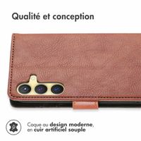 imoshion Étui de téléphone portefeuille Luxe Samsung Galaxy S24 Plus - Brun