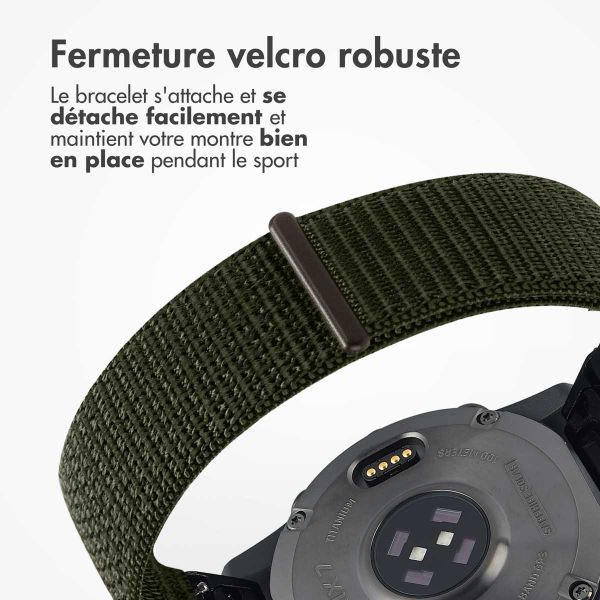 imoshion Bracelet QuickFit® en nylon  - Connexion Garmin 20 mm - Taille L/XL - Vert