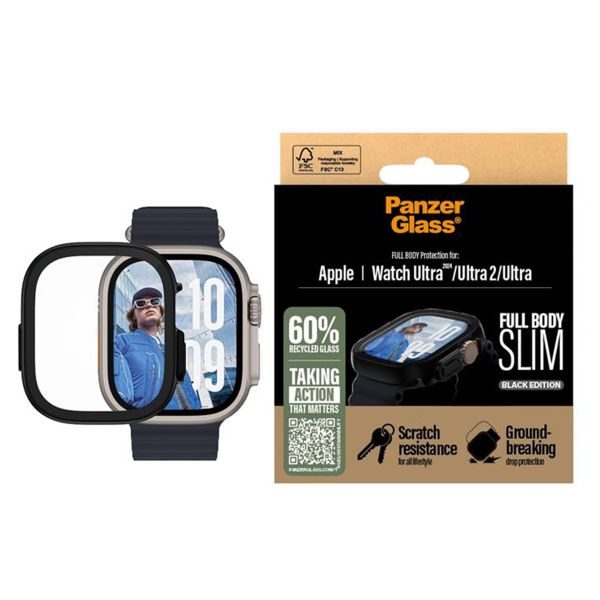 PanzerGlass Coque Full Body slim Apple Watch Ultra / Ultra 2 / Ultra 3 - 49 mm - Noir