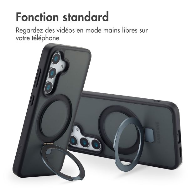 Accezz Coque Ring Stand avec MagSafe Samsung Galaxy S25 - Noir