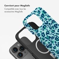 Selencia Coque arrière Vivid Tough avec MagSafe iPhone 15 Pro Max - Wild Spots Light Blue