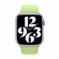 Apple Bracelet Boucle unique en Silicone Apple Watch | 44/45/46/49 mm - Taille 3 - Sprout Green