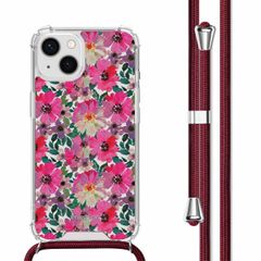 imoshion Coque Design avec cordon iPhone 14 - Flower Water