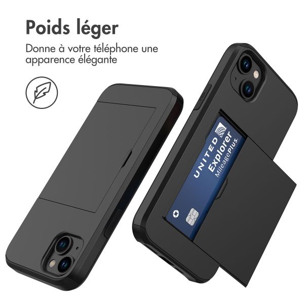 imoshion Coque arrière avec porte-cartes Apple iPhone 15 Plus - Noir