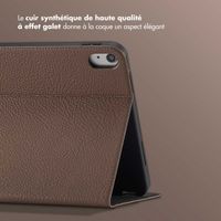 Selencia Coque tablette Riva Apple iPad 11 (2025) 11 pouces A16 / iPad 10 (2022) 10.9 pouces - Mocha Brown