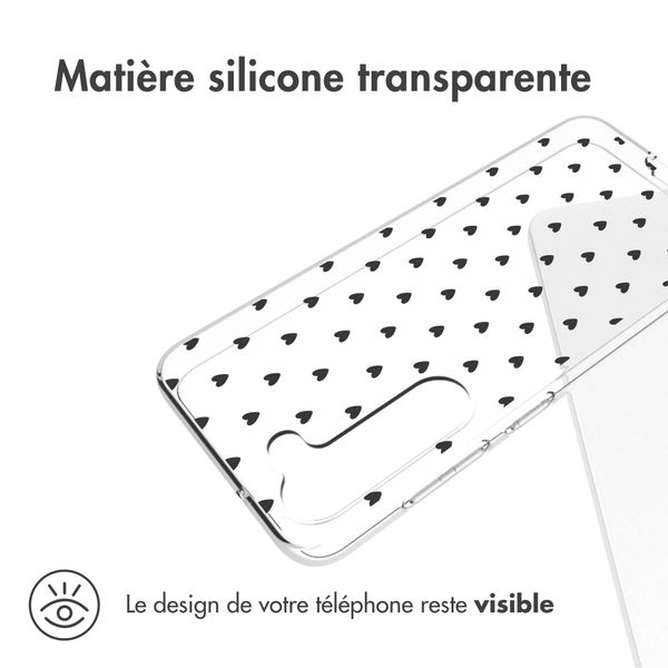 imoshion Coque Design Samsung Galaxy S23 - Cœurs - Noir