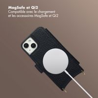 Selencia Étui Riva avec MagSafe et cordon de téléphone Apple iPhone 14 / 13 - Noir