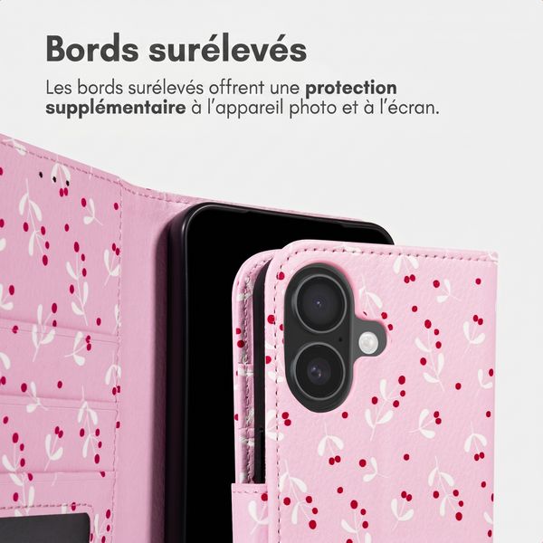 imoshion Étui de télephone portefeuille Design Apple iPhone 17 - Blush Berries