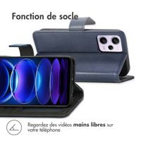 imoshion Étui de télephone portefeuille Xiaomi Redmi Note 12 Pro (5G) - Bleu foncé