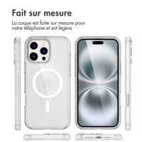 imoshion Coque Pailletée avec MagSafe Apple iPhone 16 Pro - Paillettes Transparent