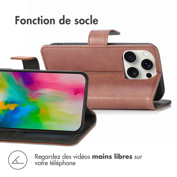 imoshion Étui de télephone portefeuille Apple iPhone 16 Pro Max - Marron
