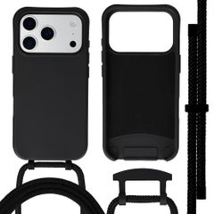 imoshion Coque arrière Color avec cordon amovible et MagSafe Apple iPhone 17 Pro - Noir