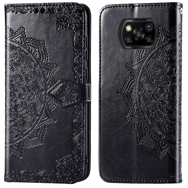 imoshion Etui de téléphone portefeuille Mandala Xiaomi Poco X3 (Pro) - Noir