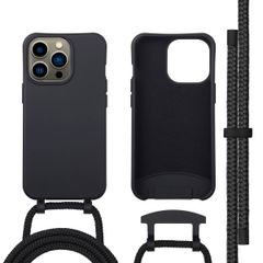 imoshion Coque arrière Color avec cordon amovible et MagSafe Apple iPhone 13 Pro - Noir