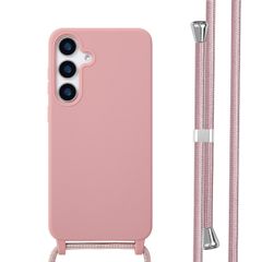 imoshion Coque en silicone avec cordon Samsung Galaxy S25 Plus - Sand Pink