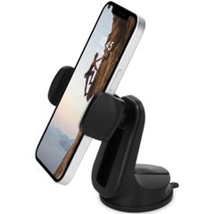 Accezz Support de téléphone pour voiture Samsung Galaxy S23 Plus - Réglable - Universel - Tableau de bord et pare-brise - Noir