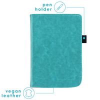 imoshion Étui de liseuse portefeuille en cuir végan Pocketbook Touch Lux 5 / HD 3 / Basic Lux 4 / Vivlio Lux 5 - Bleu clair