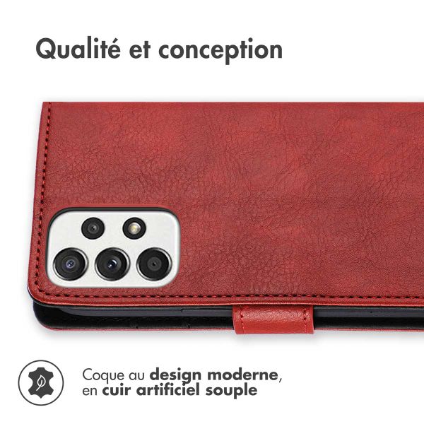 imoshion Étui de téléphone portefeuille Luxe Samsung Galaxy A33 - Rouge