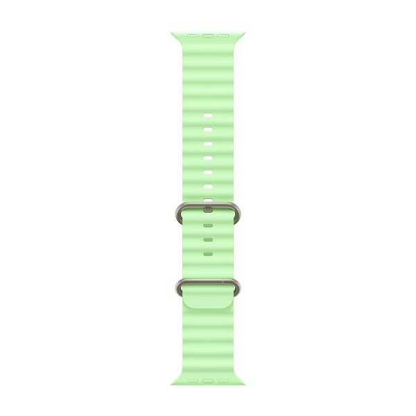 Apple Bracelet Ocean Apple Watch Series 1 t/m 11 / SE / Ultra (44/45/46/49 mm) - Neon / Green Natural Titanium