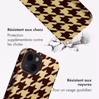 Selencia Coque arrière Vivid avec MagSafe Apple iPhone 13 - Pied-de-Poule