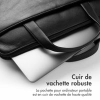 Accezz Leather Sac ordinateur 16 pouces - Noir