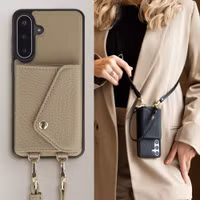 Selencia Coque de télephone Sera avec cordon et porte-cartes enveloppe Samsung Galaxy A17 (5G) - Taupe
