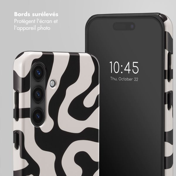 Selencia Coque arrière Vivid Samsung Galaxy S24 - Art Wave Black