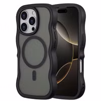 Selencia Coque arrière Wavy avec MagSafe Apple iPhone 16 Pro - Noir