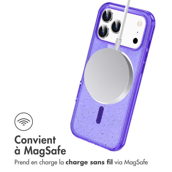 imoshion Coque Pailletée avec MagSafe Apple iPhone 17 Pro - Violet