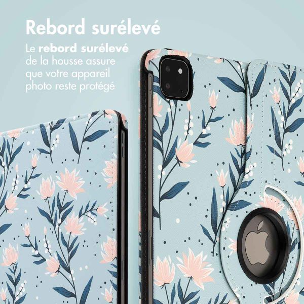 imoshion Coque Design rotatif à 360° Apple iPad Pro 12.9 (2018/2020/2021/2022) - Flowers