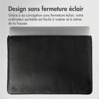 Accezz Leather Pochette ordinateur Apple MacBook 14 pouces - Noir
