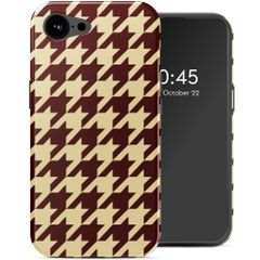 Selencia Coque arrière Vivid avec MagSafe Apple iPhone 16e - Pied-de-Poule