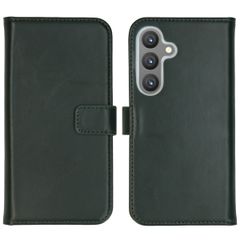 Selencia Étui portefeuille en cuir véritable Samsung Galaxy S24 - Vert