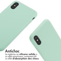 imoshion ﻿Coque en silicone avec cordon Apple iPhone X / Xs - Menthe verte