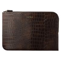 Selencia Pochette ordinateur Croco 13 pouces - Choco Brown
