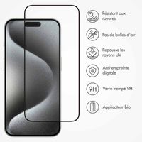 Accezz Protection d'écran en verre trempé avec applicateur Apple iPhone 15 Pro Max