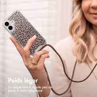 imoshion Coque Design avec cordon Apple iPhone 16 - Leopard Mood
