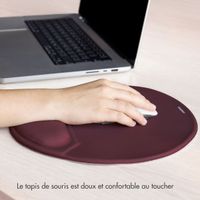 imoshion Tapis de souris ergonomique - Tapis de souris avec repose-poignet - 30 x 25 cm - Bordeaux