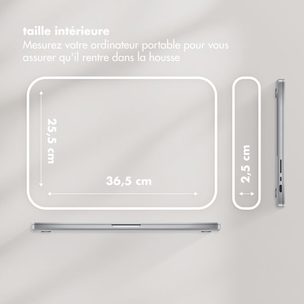 Selencia Pochette ordinateur Teddy 15-16 pouces - Latte