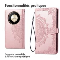 imoshion Etui de télephone Mandala Honor Magic 6 Lite - Rose Doré