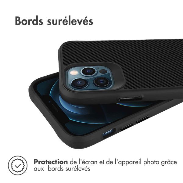 imoshion Coque Rugged Hybrid Carbon Apple iPhone 12 (Pro) - Noir
