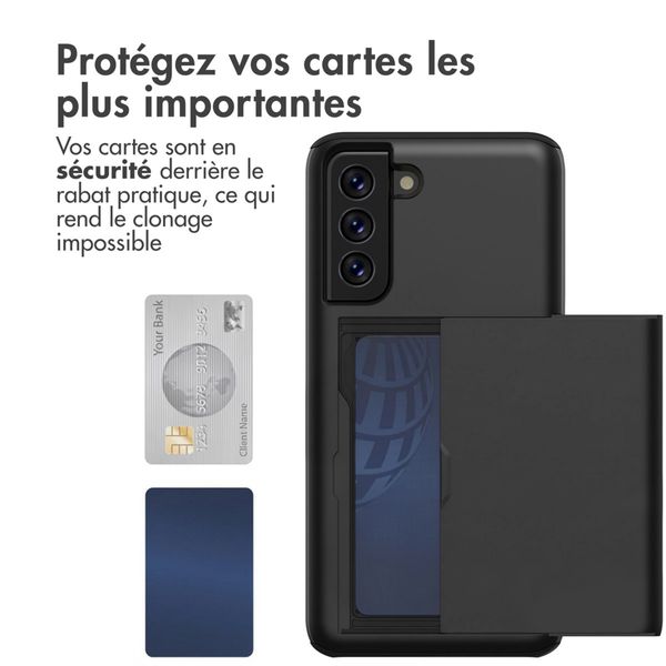 imoshion Coque arrière avec porte-cartes Samsung Galaxy S21 FE - Noir