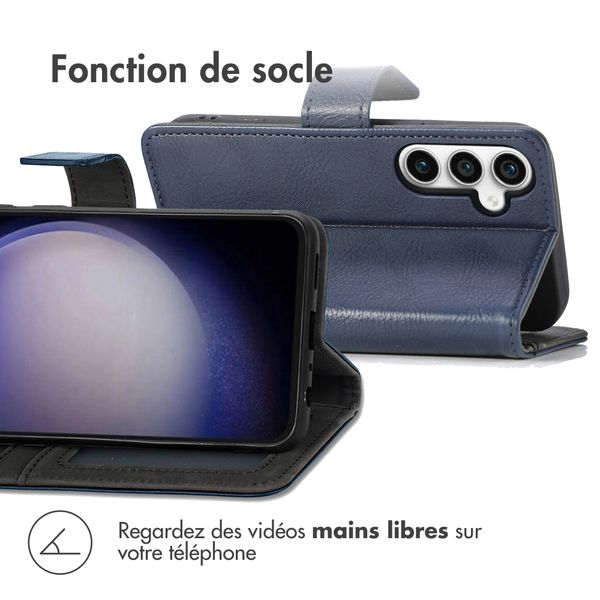 imoshion Étui de téléphone portefeuille Luxe Samsung Galaxy S23 FE - Bleu foncé