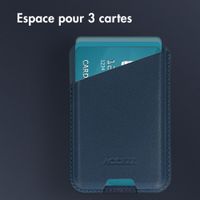 Accezz Porte-cartes en cuir - Compatible avec MagSafe et Qi2 - Nightfall Blue