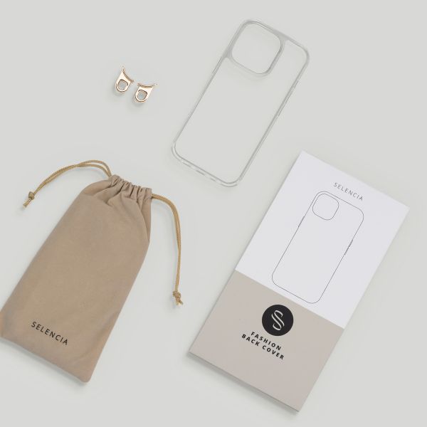 Selencia Coque arrière avec crochets amovibles Apple iPhone 17 Pro - Transparent