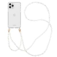 imoshion Coque avec dragonne + bracelet Apple iPhone 12 (Pro) - Perles Cœurs