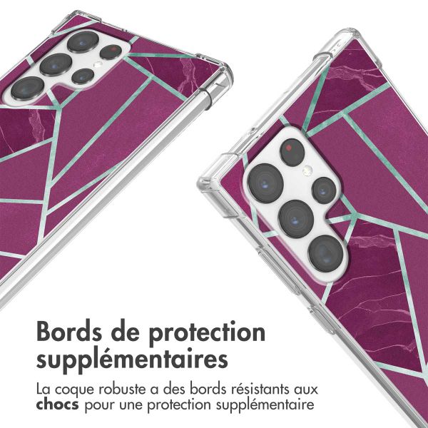 imoshion Coque Design avec cordon Samsung Galaxy S22 Ultra - Bordeaux Graphic