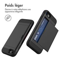 imoshion Coque arrière avec porte-cartes iPhone SE (2022 / 2020) / 8 / 7 - Noir