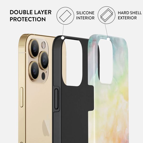 Burga Coque arrière Tough iPhone 14 Pro - New Flame Rainbow