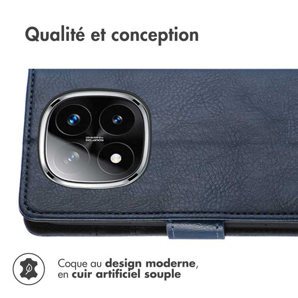 imoshion Étui de téléphone portefeuille Xiaomi Redmi Note 14 Pro Plus (5G) - Bleu foncé